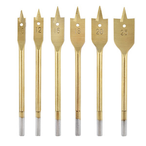 2025 6 adet üçgen Shank Spade matkap ucu düz sıkıcı Bit ahşap matkap ucu delik testere güç aracı kürek Brocas Para Madera - Product Image 5