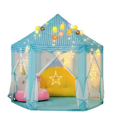 Tenda da gioco per interni all'aperto tenda da gioco per bambini Princess & Prince Kids Castle Toy Tent