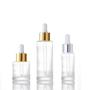 化妆品10毫升15毫升空透明平肩玻璃精油瓶，带铝滴管 (GDC01) - Product Image 3