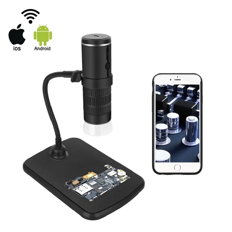 HD 광학적인 휴대용 디지털 방식으로 현미경 IOS 안드로이드 1000X 1080P 무선 와이파이 현미경 사진기