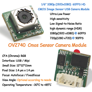 2MP 60FPS OV2740 1/6 pollici AF RGB Micro modulo fotocamera a infrarossi 1080P CMOS QR Scanner codice USB modulo fotocamera OEM - Product Image 2