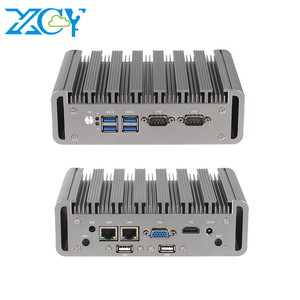 XCY Fanless Industrial Mini PC Intel J64125 I5 6200U DDR4 Dual RJ45 Gigabit Ethernet RS232 COM 10W Win11 Linux Micro <strong>Computer</strong> - Product Image 1