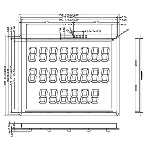 Hersteller Verkauf 7,5-Zoll-Segment-LCD-Anzeigemodul mit HT1622 IC SPI-Schnitts telle Orange Hintergrund beleuchtung für die Steuerung des Kraftstoffsp enders - Product Image 5