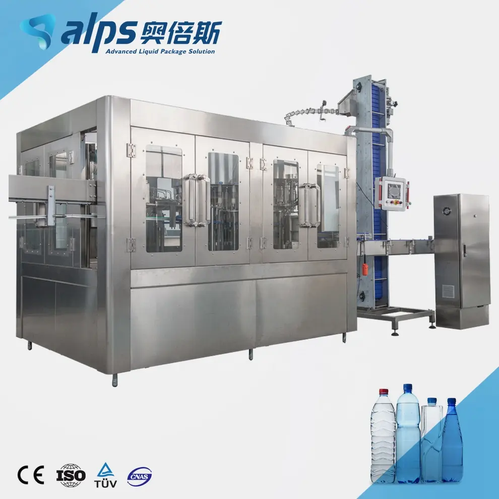 China 500ML completamente automático 3 en 1 Mini botella de escala para pequeñas empresas Mineral Spring Pure Table Máquina de llenado de agua potable Precio