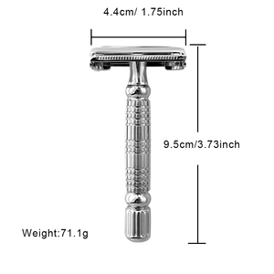 Silver Double Edge Safety <strong>Razor</strong>, Neutrally <strong>Aggressive</strong>, Safety <strong>Razor</strong> Blade - Product Image 2