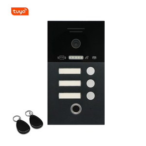 Sistema de intercomunicación con huella dactilar para puerta de 1/2/3/4 familias, casa inteligente, aplicación tuya smart, wifi, ip, de fábrica