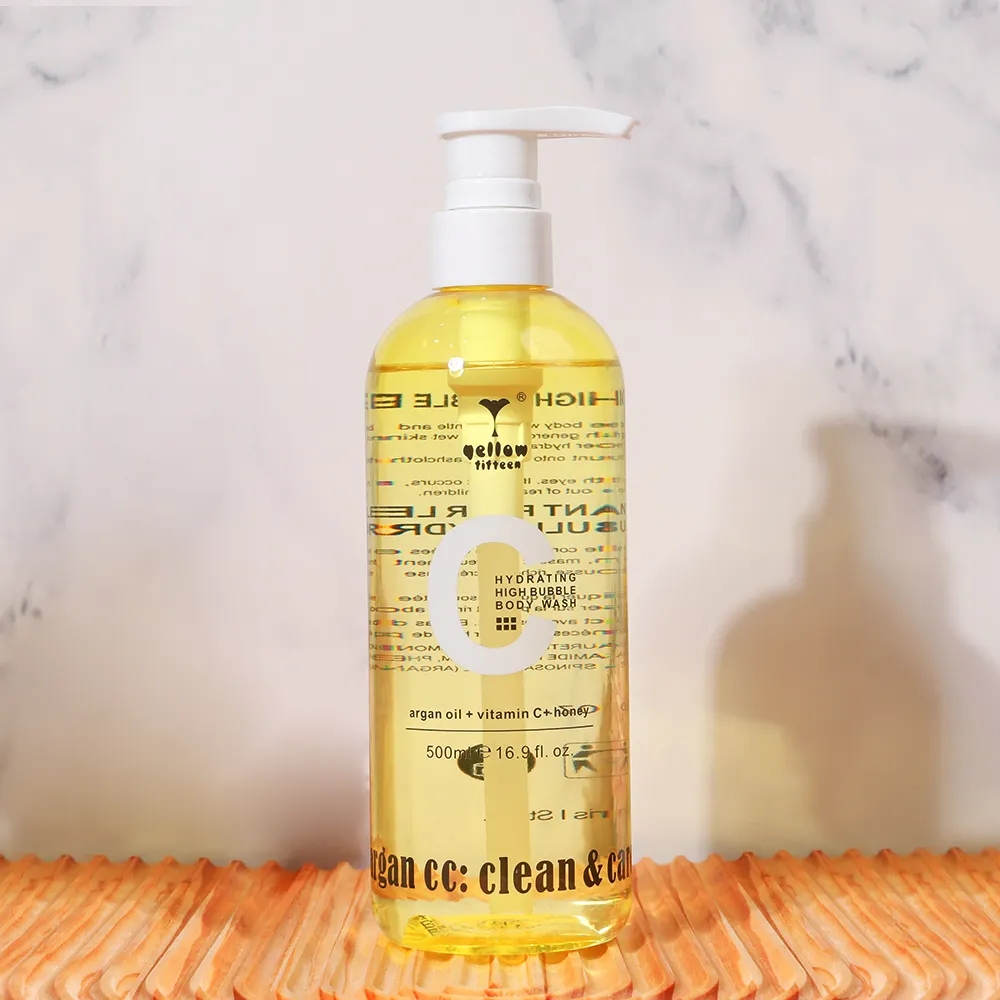 Vente en gros gel douche biologique miel vitamine C nourrir la peau exfoliant naturel nettoyant pour le corps
