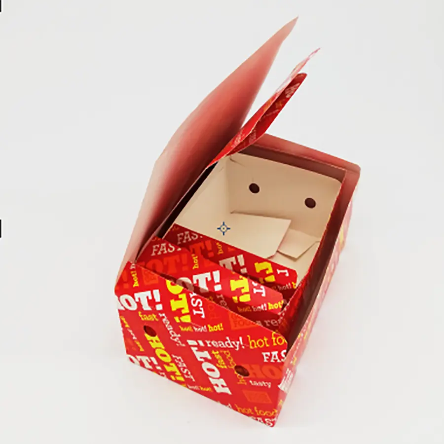 도매 생물 분해성 맞춤형 테이크 아웃 프라이드 치킨 재활용 종이 상자