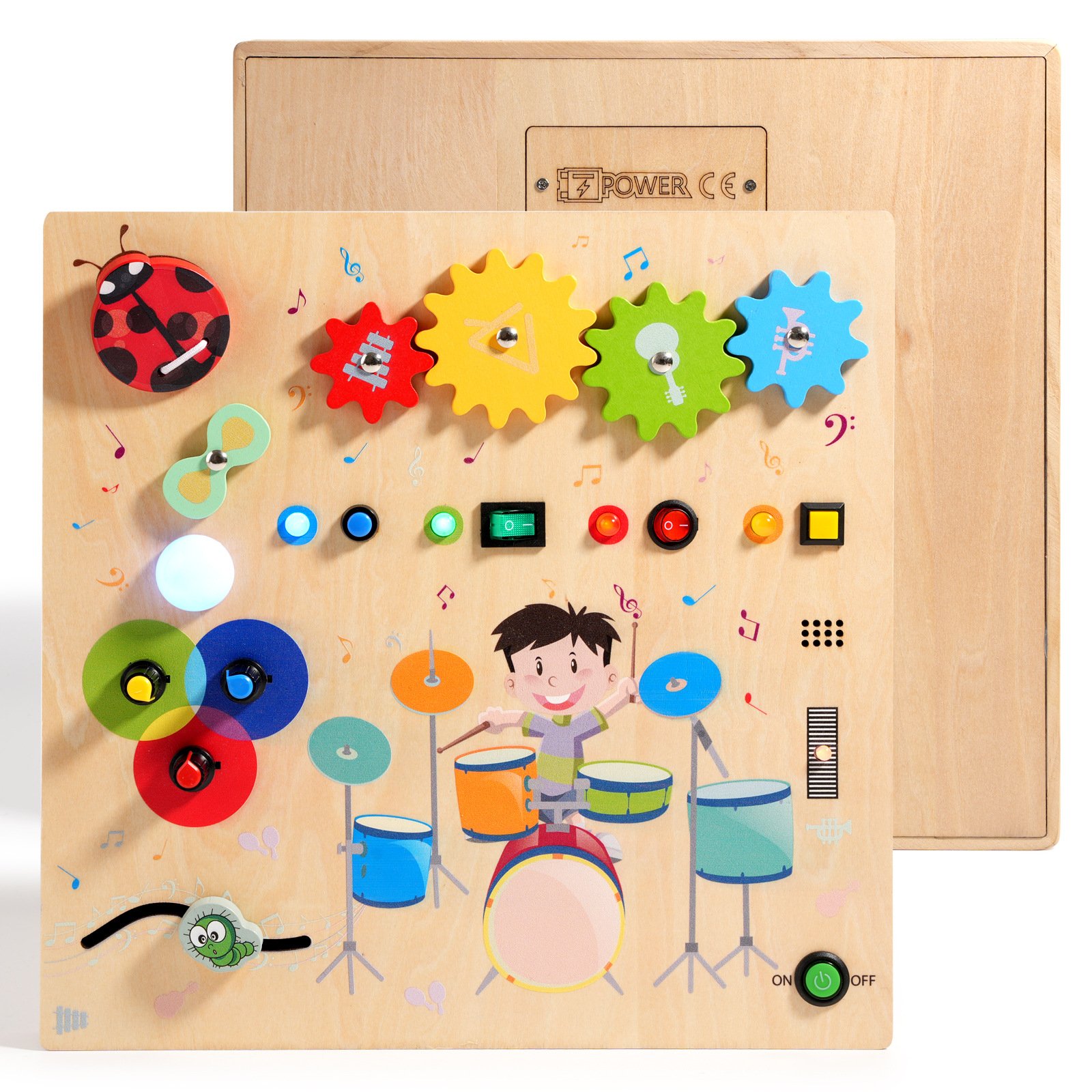 Tablero ocupado del circuito del kit de batería de color madera