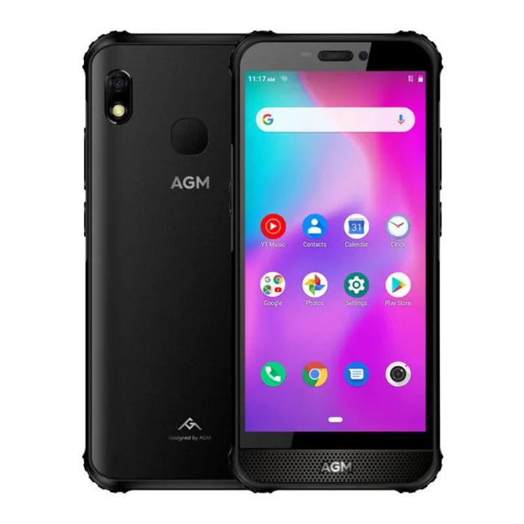 Trasporto libero di promozione Originale AGM A10 Telefono Cellulare Robusto, 4GB + 64GB Impermeabile Shockproof Antipolvere 4G Android 9.0 Smartphone (Nero)