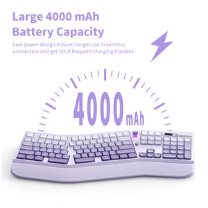 106 Phím Cấu Hình Thấp Cơ Khí Kỹ Thuật Số Âm Lượng Màn Hình Scroll RGB Không Dây Ergonomic Bàn Phím Và Chuột Với Cổ Tay Và Lòng Bàn Tay Phần Còn lại - Product Image 4