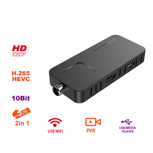 JUNUO dijital karasal TV alıcısı dekoder H.265 Full HD DVB-T2 TV çubuk mini PC için polonya İtalya - Product Image 6