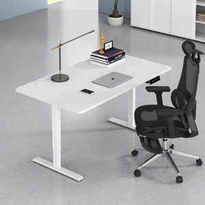<strong>Executive</strong> Modern Industrial Office Home Gaming Desk Electric Height Adjustable Study <strong>Computer</strong> Table Ergonomic <strong>Durable</strong> Drawer - Product Image 3