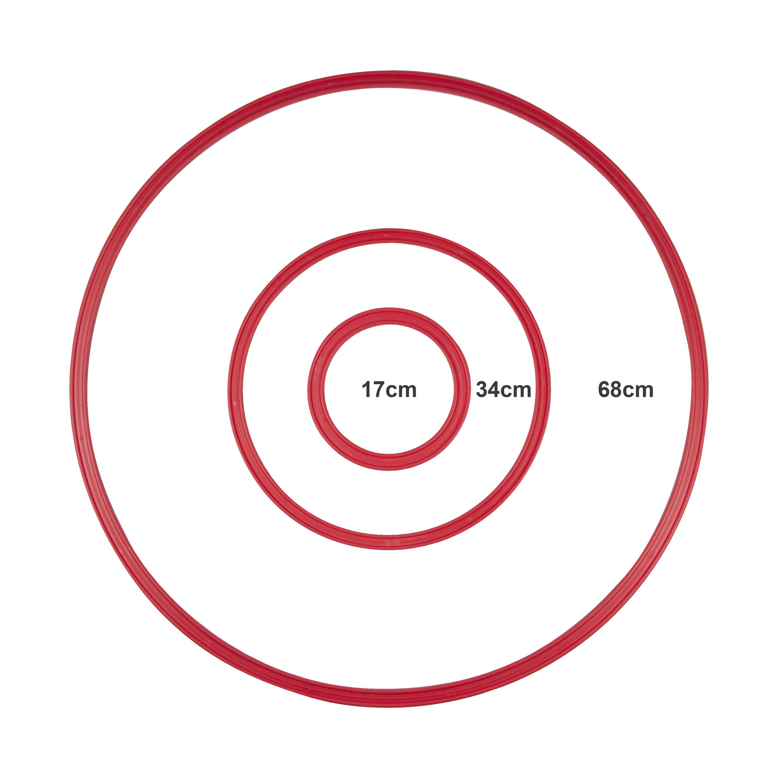Cercles Rouges 68/34/17cm