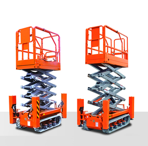 16 מ 'הרמת גובה הידראולי פלטפורמה חשמל 450 ק "ג scissor מעלית שולחן למחסן באמצעות