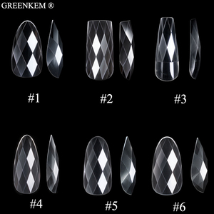 3D เล็บปลอมแบบมืออาชีพแบบใหม่120/140ชิ้นปลายเล็บเจลนุ่มแบบยืดหยุ่น - Product Image 6