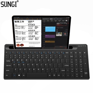 ユニバーサルワイヤレスキーボード充電式Bluetoothタッチパッド多デバイスキーボードナンバーパッド付き安定接続タブレット用 - Product Image 1