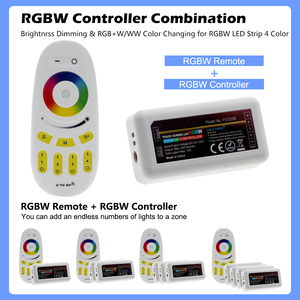 Smart LED Strip Controller Dimmer 2.4G telecomando RF Wireless a 4Zone per nastro monocolore CCT RGB RGBW RGB CCT LED Light Tape - Product Image 3