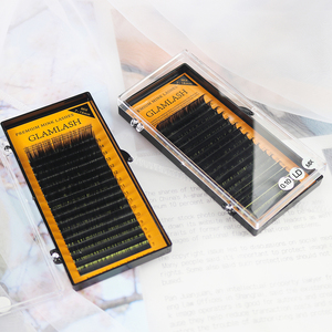 GLAMLASH OEM 16 แถวต่อขนตาขนตา faux mink เคลือบฉลากส่วนตัวถาดผสมปริมาณขนตา L โค้งแต่ละใบ - Product Image 6