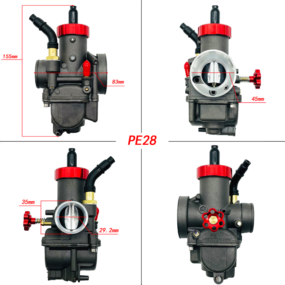 PE28 สีดำและสีแดง