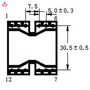 Ad alta frequenza PQ3225 di commutazione di alimentazione toroidale trasformatore bobina di rame a uscita singola bobina Ferrite Core elettronica - Product Image 5