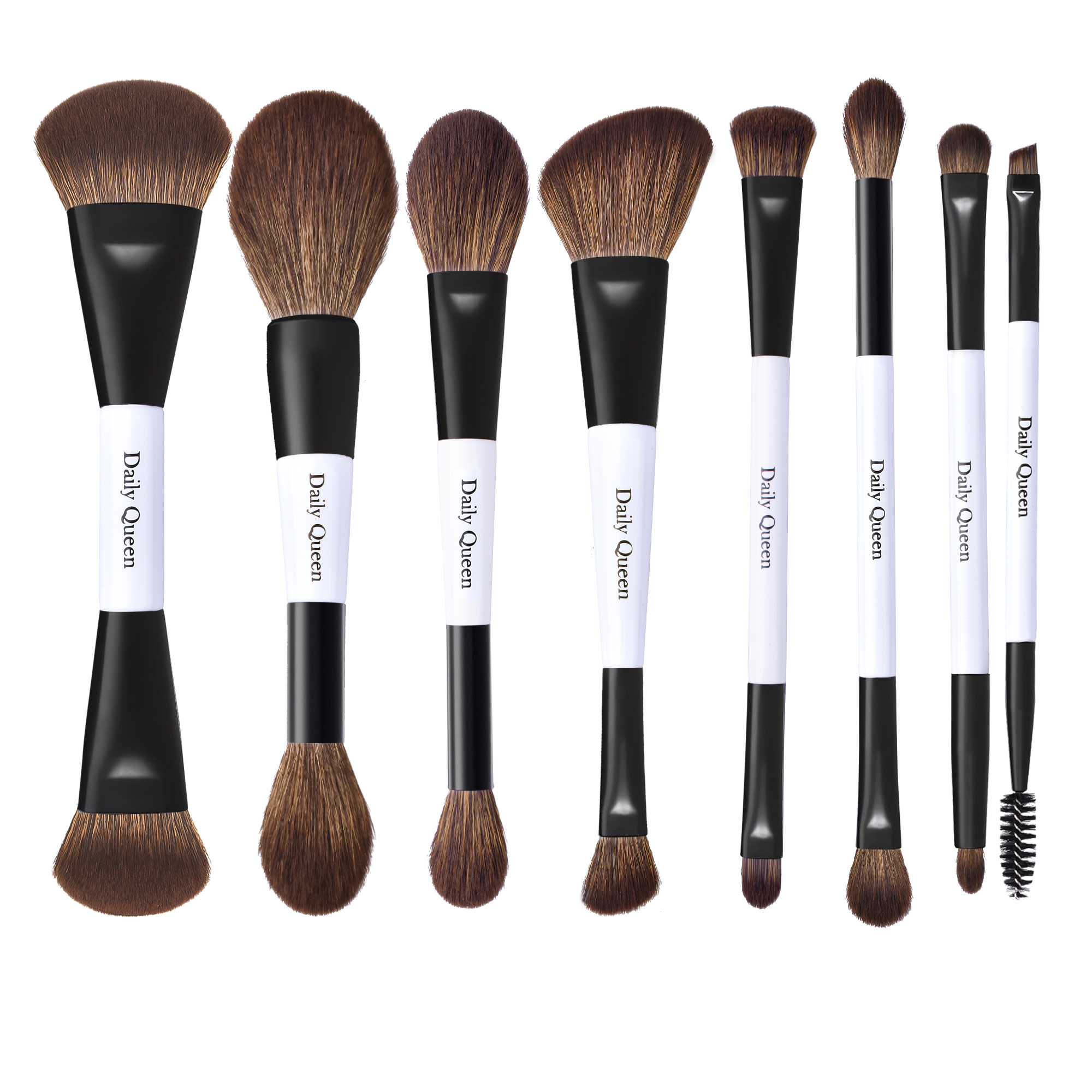 8 pinceaux logo Daily Queen + sac plastique