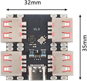 <strong>USB</strong> 2.0 1-to-4 Four Ports HUB Splitter Expansion Module Board PCs Multiport 4 Devices Type-C for Keyboard Mouse Scanner <strong>Printer</strong> - Product Image 3