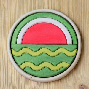 Montessori Đồ chơi giáo dục xây dựng sáng tạo hình dạng màu Stacker làm tổ Câu Đố khối cầu vồng bằng gỗ Xếp Chồng Đồ chơi - Product Image 3