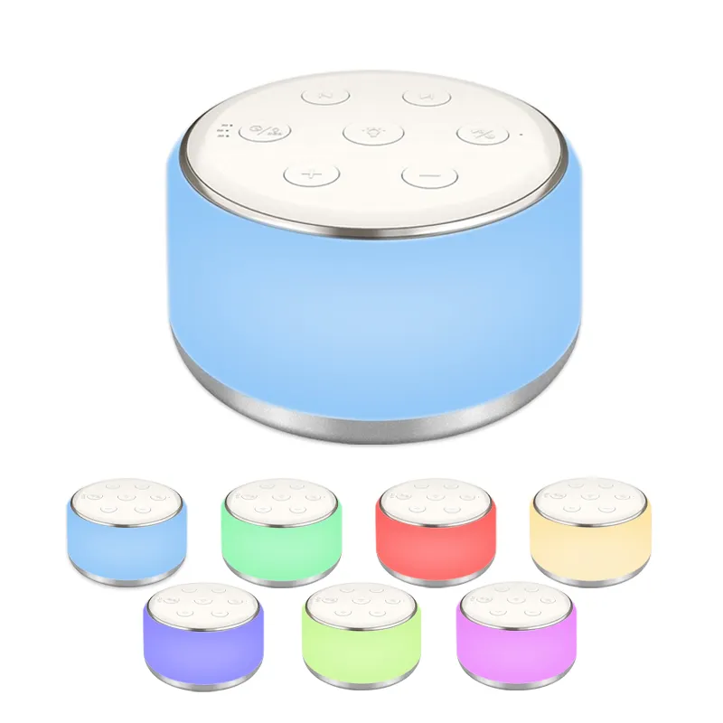 Máquina de sonido de ruido blanco recargable Bebé para dormir con luz nocturna con 34 sonidos relajantes para bebés Niños Adultos Dormir