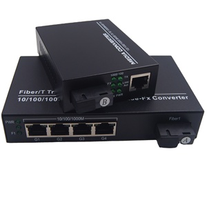 Conmutador POE sobre Ethernet de fibra de alimentación de 48V, convertidor de medios PoE de 4 puertos de 10/100Mbps con conector SC, red IP - Product Image 2