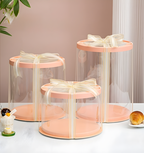 Transparent Cake <strong>Box</strong> Transparent Cover 3-In-1 Multi-Size Baking Package 6 8 12-Inch <strong>Round</strong> Cake <strong>Box</strong> Flower Plush <strong>Toy</strong> <strong>Box</strong> - Product Image 3