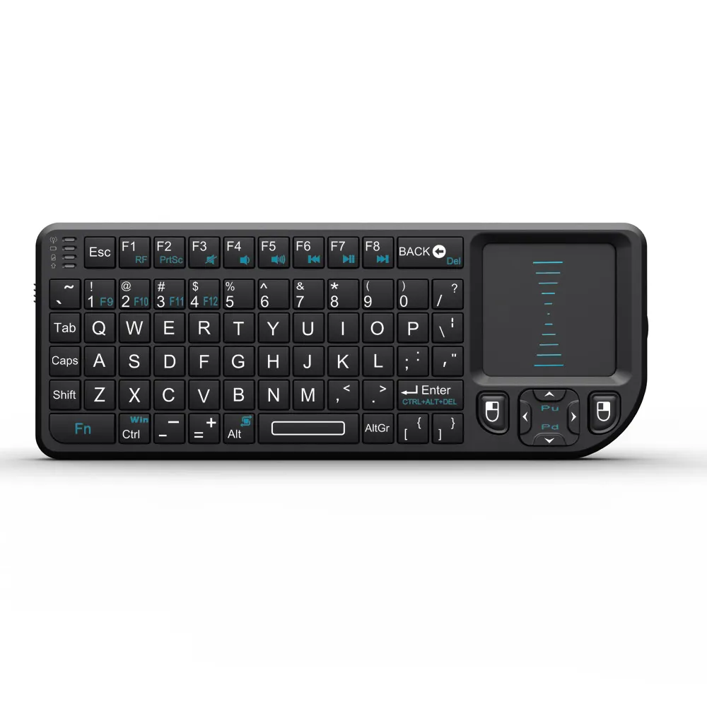 Shenzhen télécommande Rii x1 clavier sans fil avec 2.4g pavé tactile télécommande tv android