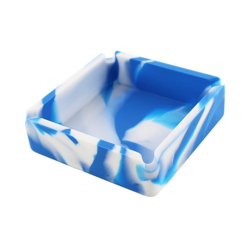 Cuadrado grande-azul oscuro y camuflaje blanco-10x10x3cm
