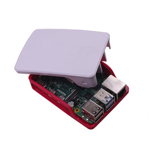 Изготовленный на заказ красный и белый цвет Raspberry Pi 4B чехол с бесплатным радиатором - Product Image 1