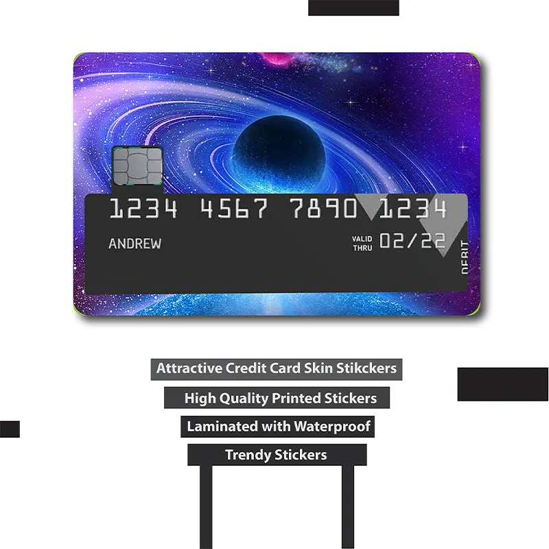 Custom Card Sticker Design Vinyl Sticker Debit Credit Card Skin Logo Waterproof Bank Credit Card Sticker