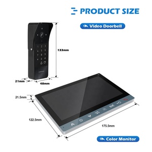 Timbre de puerta inteligente con sistema de intercomunicación, intercomunicador bidireccional de 7 pulgadas con visión nocturna para casa y Villa - Product Image 5