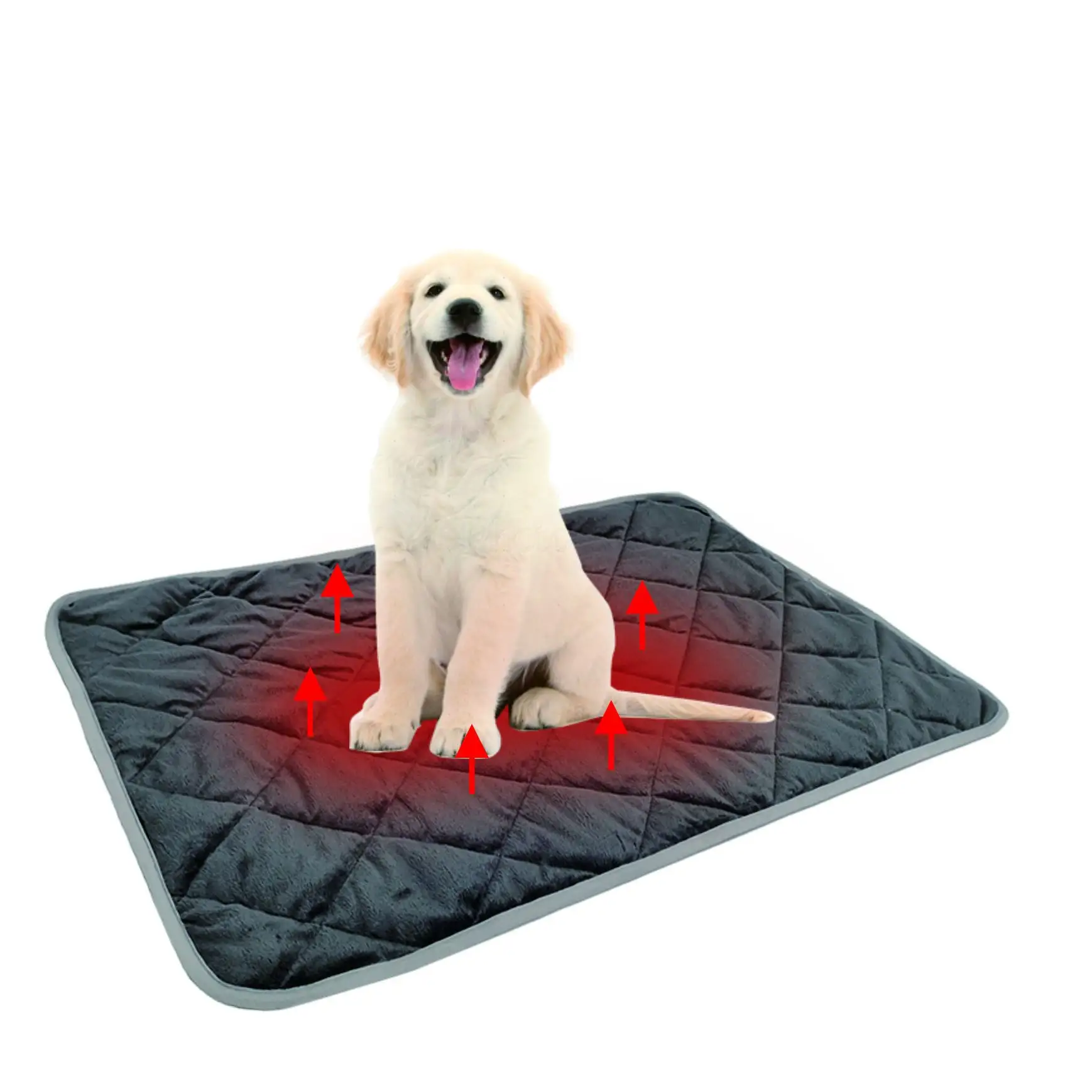 Drop shipping Dog Self Heating Pad Pet Warming Cushion Bed for Medium Large Dogs and Cats Reflects Pets Own Thermal