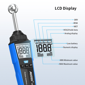 WM700C جهاز اختبار الرطوبة الرقمي بدون دبوس مقياس الرطوبة متعدد الوظائف شاشة LCD غير الغازية اختبار الرطوبة الخشب اختبار الرطوبة - Product Image 3