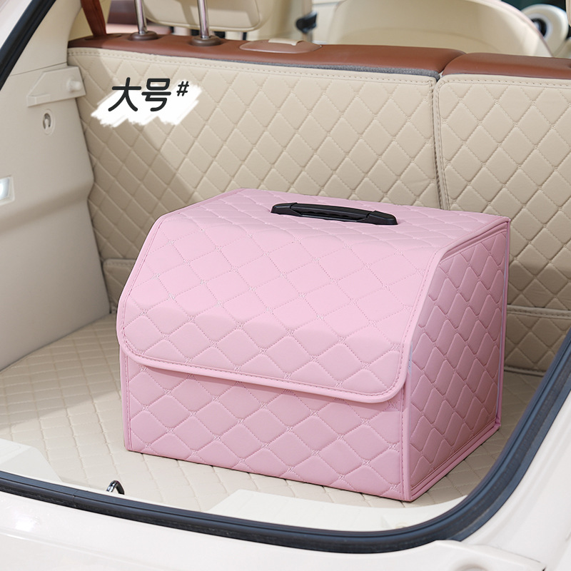 Large folding storage box, plain pink