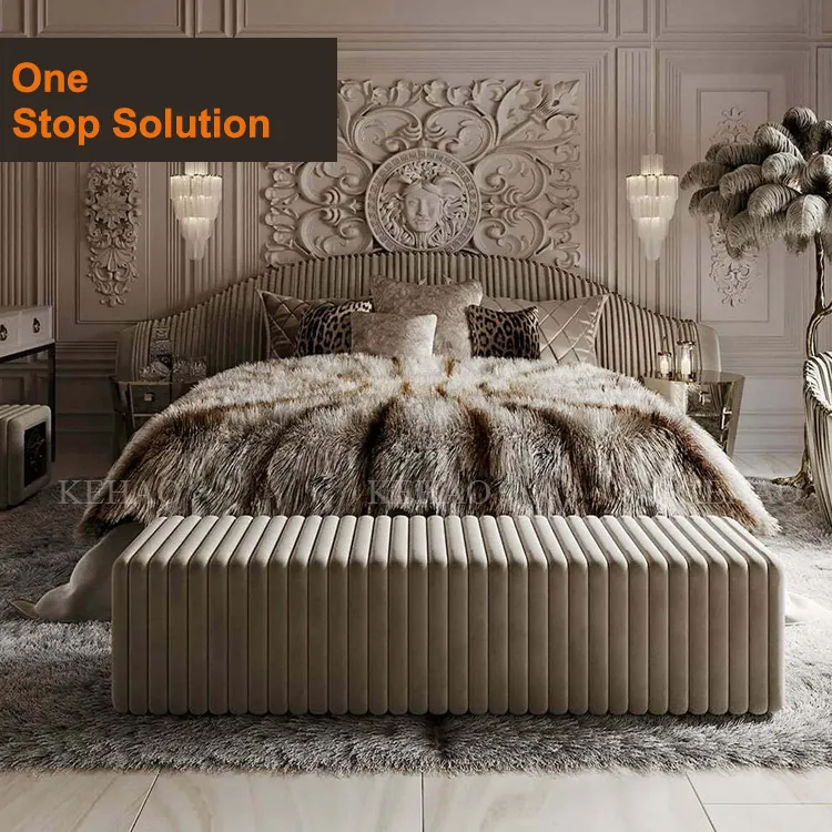 Брендовые дизайнерские современные итальянские наборы для кровати, роскошный набор мебели для спальни, роскошные кровати, роскошный каркас для кровати размера «king-queen-size»