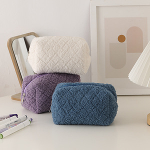 Nhật Bản Công Suất Lớn Trang Điểm Túi Kim Cương Hình Dạng Đá Màu Rắn Bút Chì Sang Trọng Trường Hợp Cho Trẻ Em Thời Trang Dây Kéo Cho Các Trường Học Sinh - Product Image 4