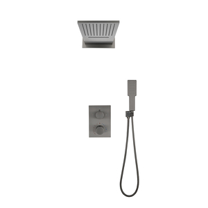 Transforma tu baño en un paraíso relajante con un sistema de ducha integrado gris y funcionalidad de cascada Rain China - Product Image 3
