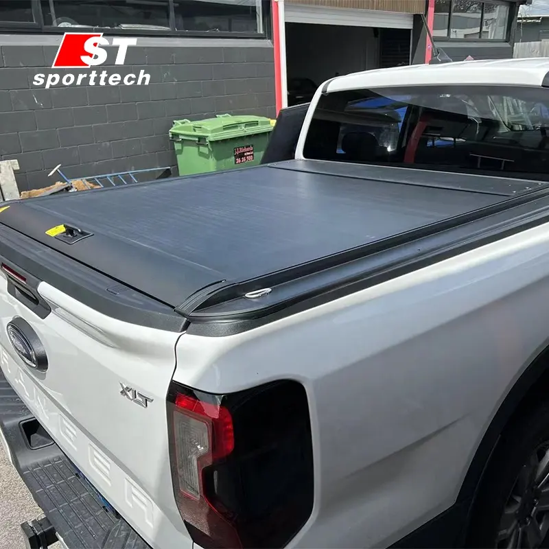 Cubiertas retráctiles para cama de camión duro, cubierta de persiana enrollable para camioneta 4X4 para Ford Ranger next gen tonneau XLT