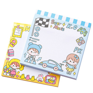 Diseño colorido cuadrado troquelado Bloc de notas imán papel de escritura Memo Notebook Sticky Pad