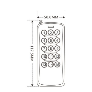 Codice di apprendimento ev1527 a lungo raggio 1000 metro 433mhz trasmettitore lungo raggio 12 pulsante telecomando EV1527 codice di apprendimento - Product Image 3