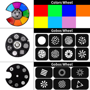 LEDスポット60Wミニムービングヘッドライト7色8ゴボDMX512サウンドDJステージエフェクトライトパーティーダンスディスコバーミュージック用 - Product Image 3