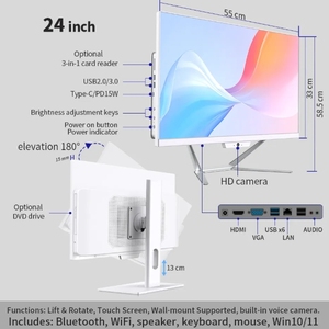 Progettazione avanzata tutto in uno Computer Desktop Core I3 I5 I7 AIO PC RAM 8G/16G SSD 256G /512G per uso commerciale casa ufficio - Product Image 6