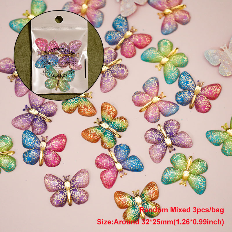 10 Shiny Butterfly B 3pcs