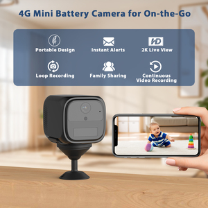 Mini 2K HD Wireless Security <strong>Camera</strong> <strong>with</strong> AI 4G LTE Cellular CMOS <strong>Sensor</strong> <strong>Motion</strong> Detection Night Vision Cloud Storage Option - Product Image 3