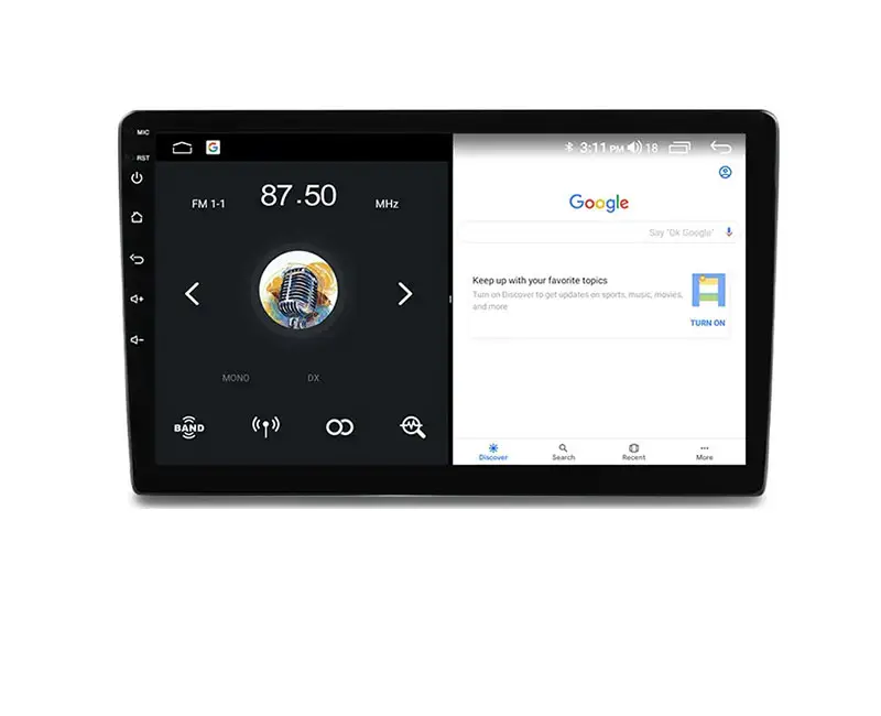 Promoción reproductor de coche pantalla táctil de 10 pulgadas Android Auto soporte Carplay y cámara CVBS doble Din coche estéreo Radio Audio